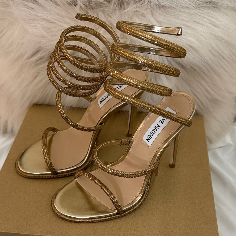 Steve Madden Women’s Exotica Bronze Heels